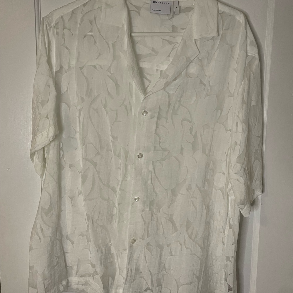 ASOS sheer floral shirt